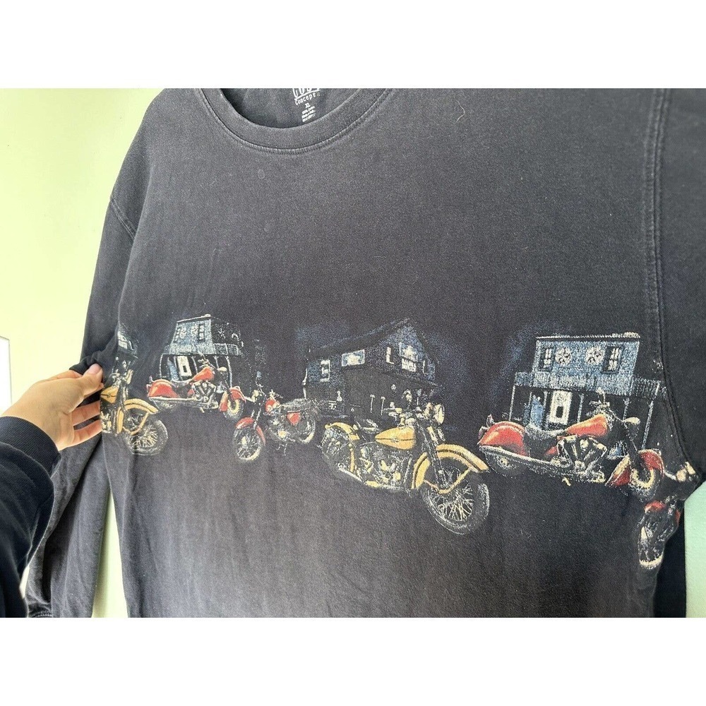 Cosi Concepts Mens Sz XL Crewneck Long Sleeve Shirt Motorcycle Graphic P… - Picture 2 of 5